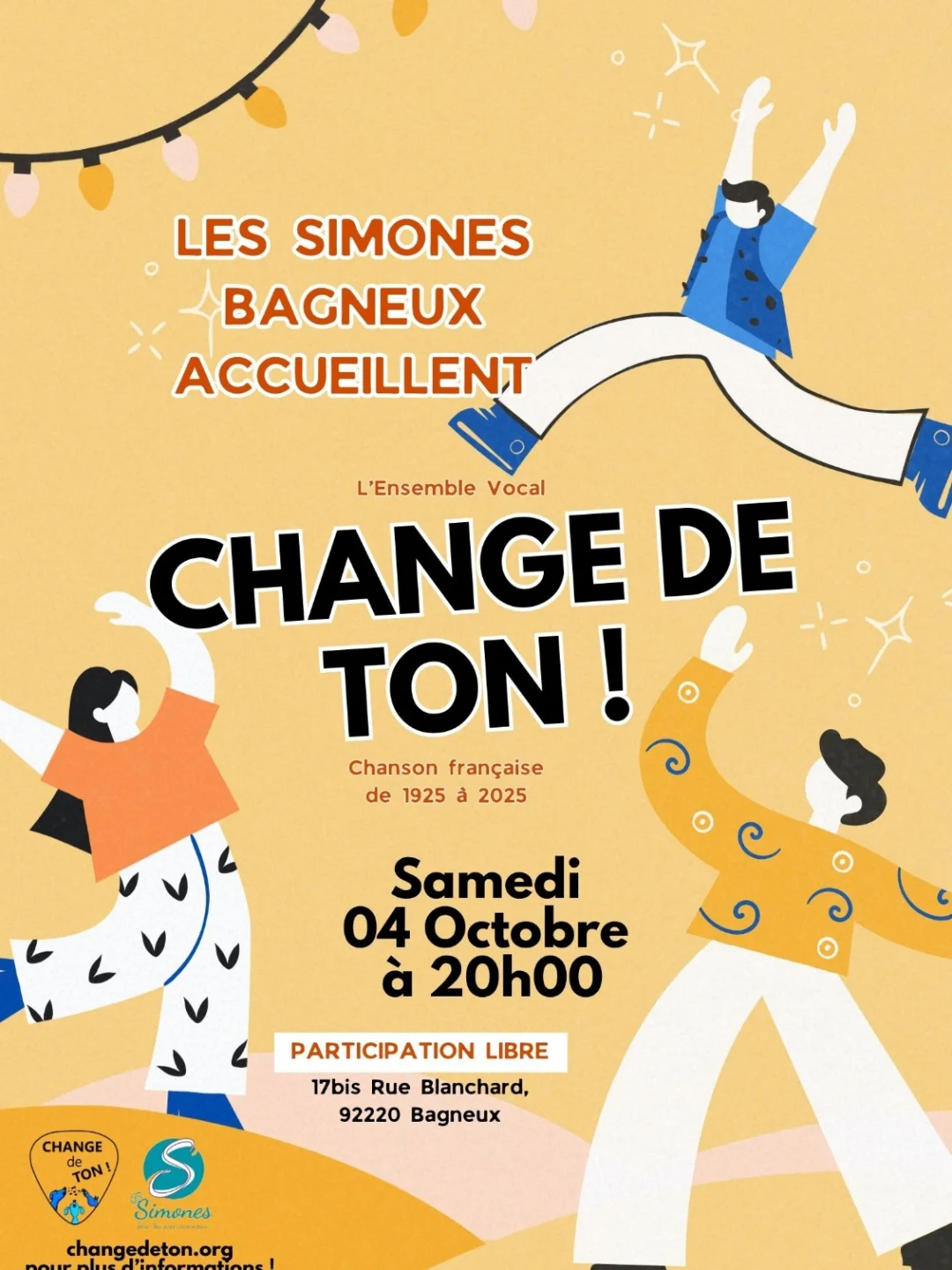 Concert les Simones 4 oct 20h